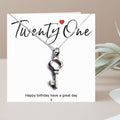 21st Birthday Necklace & Card | 21st Birthday Gift UK