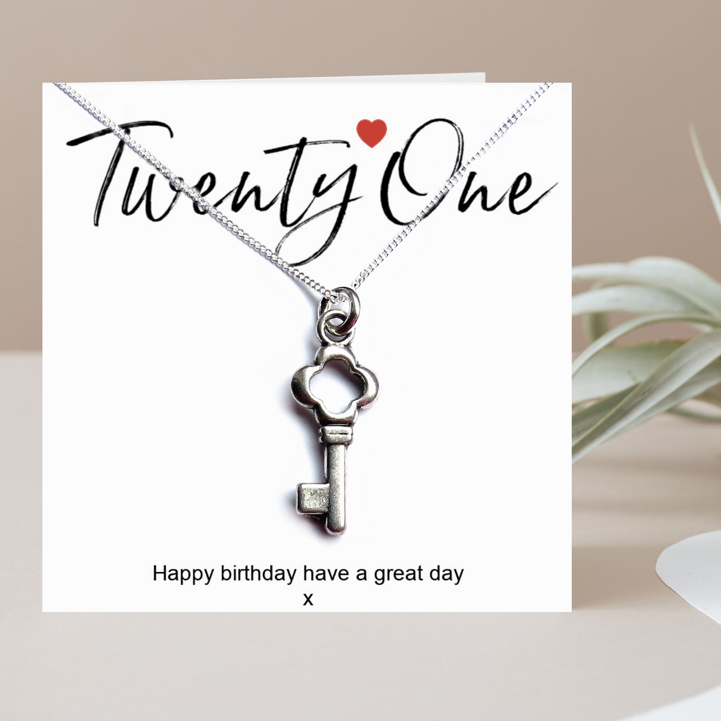 21st Birthday Necklace & Card | 21st Birthday Gift UK