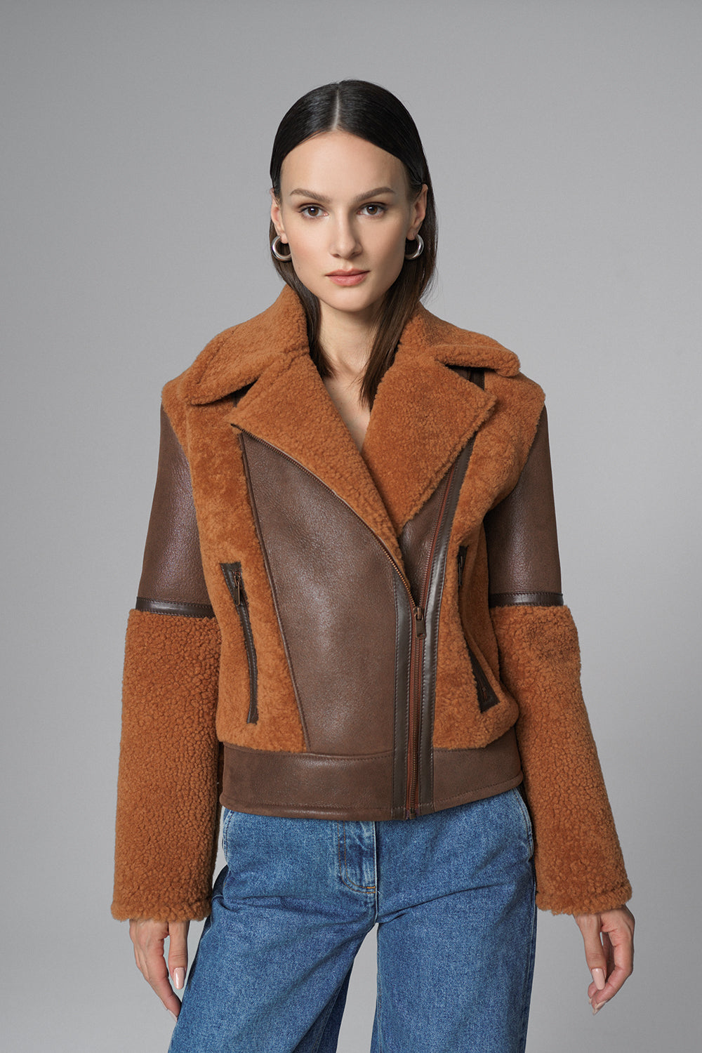 Amber Shearling Leather Jacket