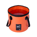 20L Orange Outdoor PVC Folding Water Bucket - Portable Fishing Barrel, Camping Water Storage, Car Washing Bag