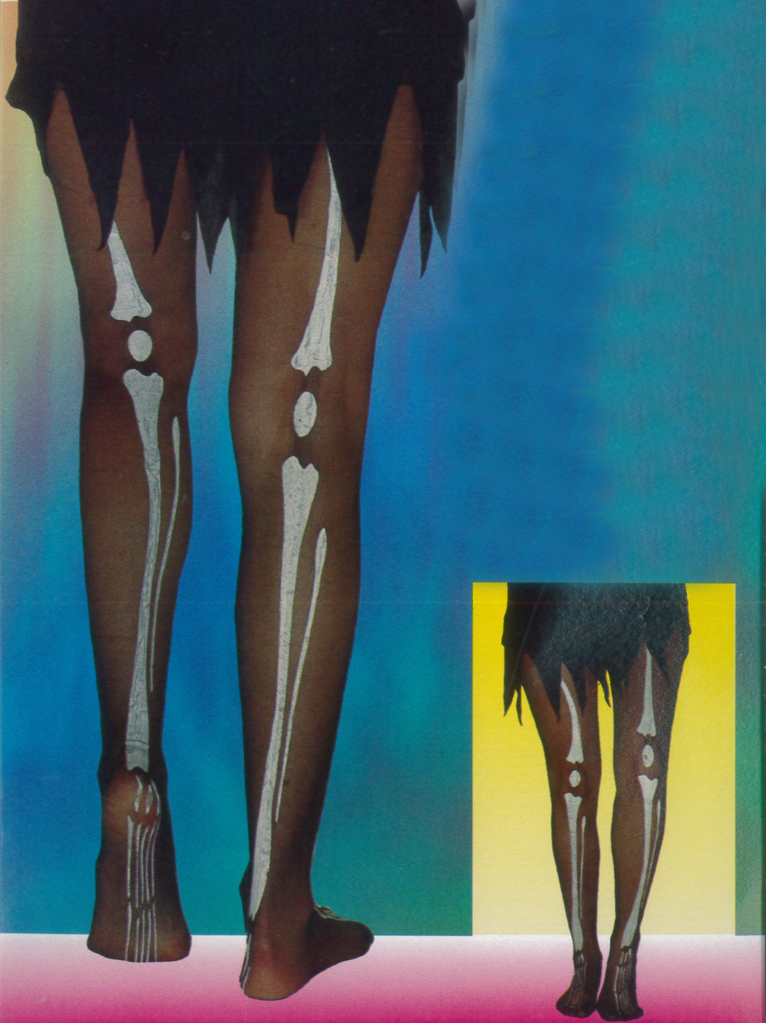 Adult Tights Skeleton Print